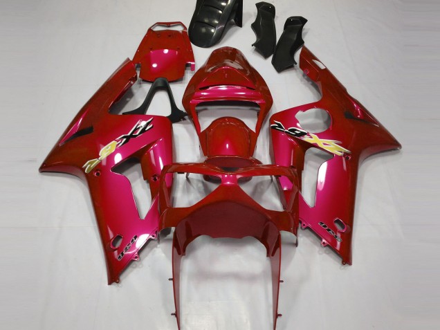 2003-2004 Candy Red Kawasaki ZX6R Fairings 2003-2004 Candy Red Kawasaki ZX6R Fairings