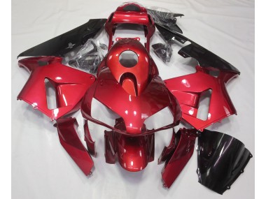 2003-2004 Candy Red Plain Honda CBR600RR Fairings