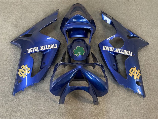 2003-2004 Deep Blue Kawasaki ZX6R Fairings 2003-2004 Deep Blue Kawasaki ZX6R Fairings