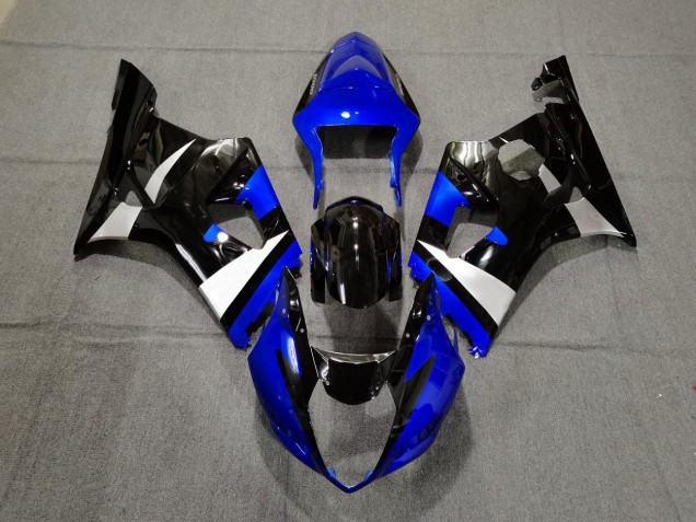 2003-2004 Gloss Blue Black and Silver Suzuki GSXR 1000 Fairings 2003-2004 Gloss Blue Black and Silver Suzuki GSXR 1000 Fairings