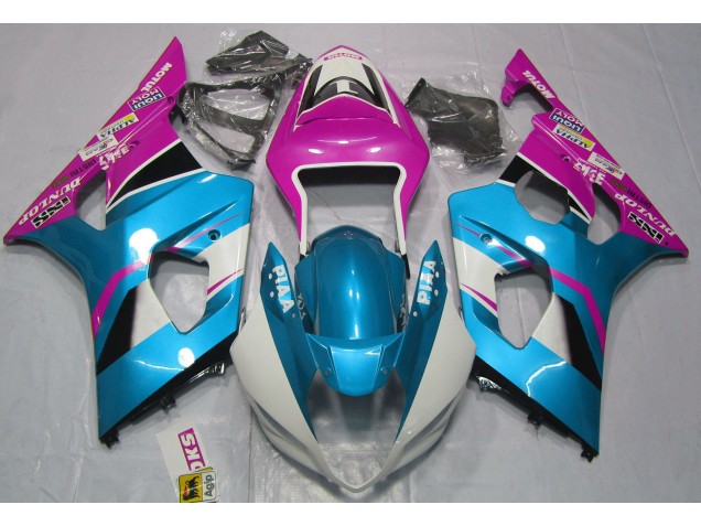 2003-2004 Gloss Blue and Pink Suzuki GSXR 1000 Fairings 2003-2004 Gloss Blue and Pink Suzuki GSXR 1000 Fairings