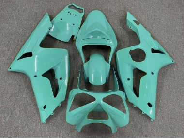 2003-2004 Gloss Cyan Plain Kawasaki ZX6R Fairings
