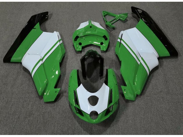 2003-2004 Gloss Green & White Ducati 749 999 Fairings