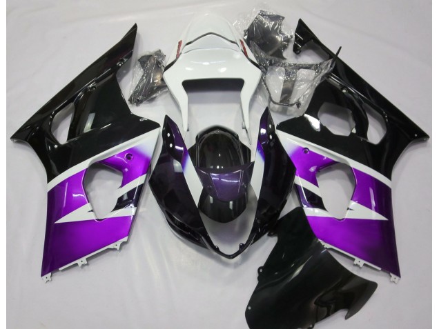 2003-2004 Gloss Purple and White Suzuki GSXR 1000 Fairings 2003-2004 Gloss Purple and White Suzuki GSXR 1000 Fairings