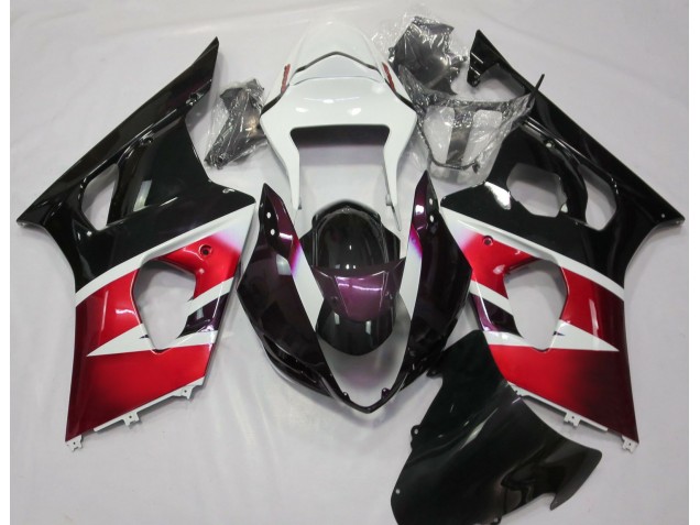 2003-2004 Gloss Red and White Suzuki GSXR 1000 Fairings 2003-2004 Gloss Red and White Suzuki GSXR 1000 Fairings