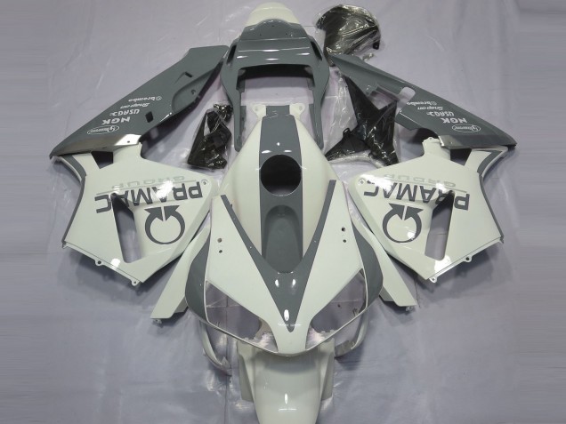 2003-2004 Gloss White and Grey PRAMAC Honda CBR600RR Fairings