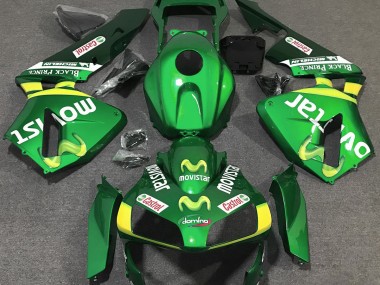 2003-2004 Green Movistar Honda CBR600RR Fairings