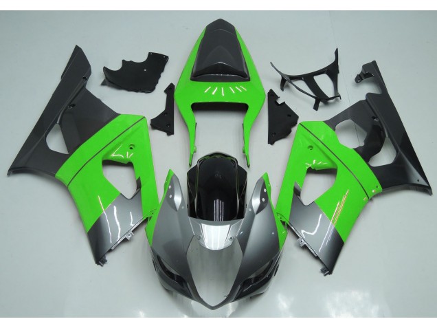 2003-2004 Green Silver and Black Suzuki GSXR 1000 Fairings 2003-2004 Green Silver and Black Suzuki GSXR 1000 Fairings