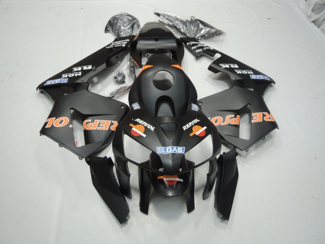 2003-2004 Matte Black Repsol Honda CBR600RR Fairings 2003-2004 Matte Black Repsol Honda CBR600RR Fairings