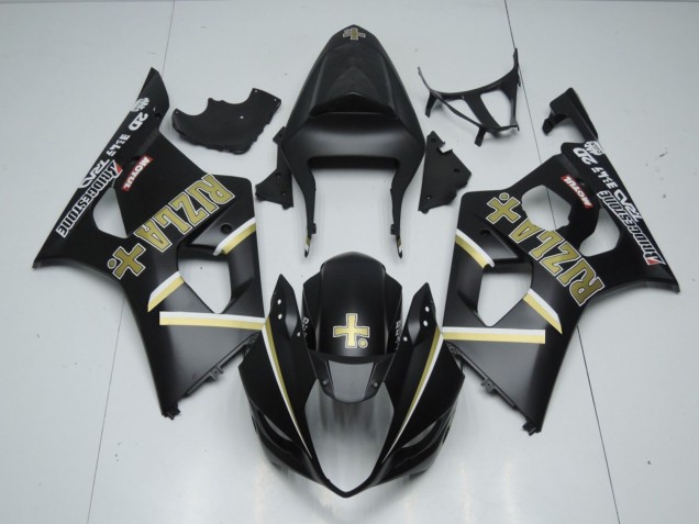 2003-2004 Matte Black Rizla + Suzuki GSXR 1000 Fairings 2003-2004 Matte Black Rizla + Suzuki GSXR 1000 Fairings