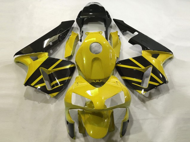 2003-2004 Mustard Yellow & Gloss Black Honda CBR600RR Fairings