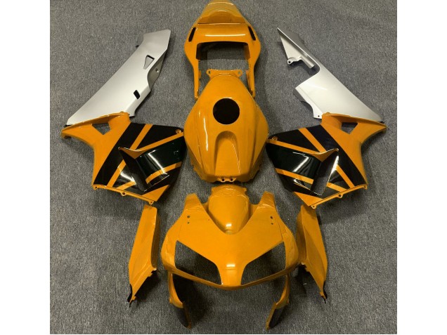 2003-2004 Mustard Yellow & Matte Silver Honda CBR600RR Fairings