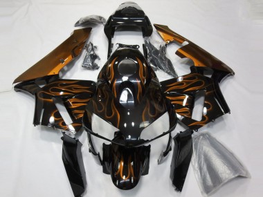 2003-2004 Orange Flames Honda CBR600RR Fairings