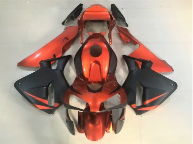 2003-2004 Orange and Matte Black Honda CBR600RR Fairings