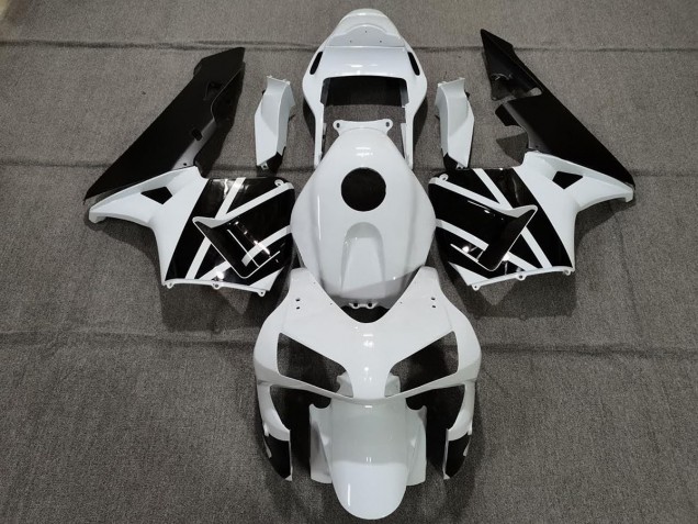 2003-2004 Pearl White and Black Honda CBR600RR Fairings 2003-2004 Pearl White and Black Honda CBR600RR Fairings