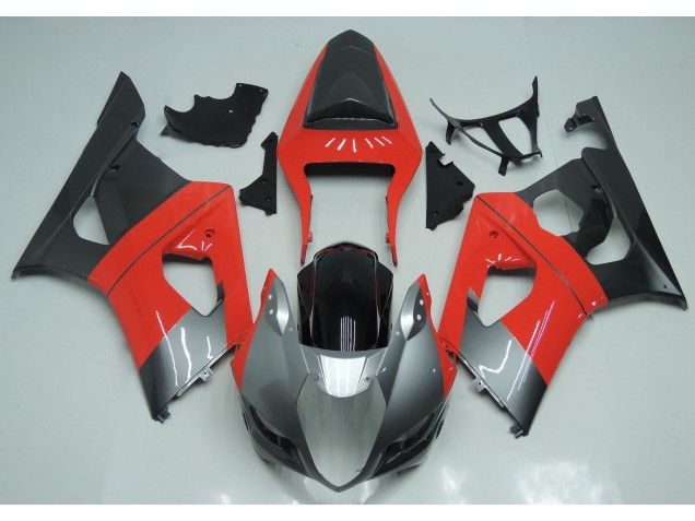 2003-2004 Red Silver and Black Suzuki GSXR 1000 Fairings 2003-2004 Red Silver and Black Suzuki GSXR 1000 Fairings