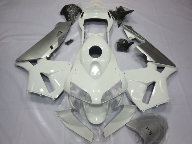 2003-2004 Silver and White Honda CBR600RR Fairings 2003-2004 Silver and White Honda CBR600RR Fairings