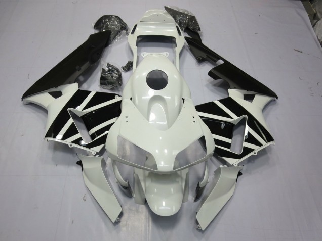 2003-2004 White & Black OEM Honda CBR600RR Fairings