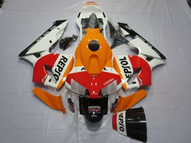 2003-2004 White Orange Repsol Honda CBR600RR Fairings