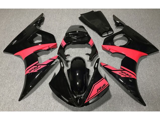 2003-2005 Gloss Black and Red Yamaha R6 Fairings 2003-2005 Gloss Black and Red Yamaha R6 Fairings