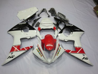 2003-2005 Motul Red and Black Yamaha R6 Fairings