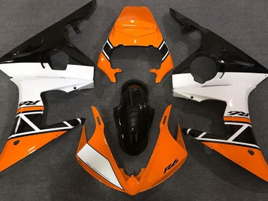 2003-2005 Orange White and Black Yamaha R6 Fairings