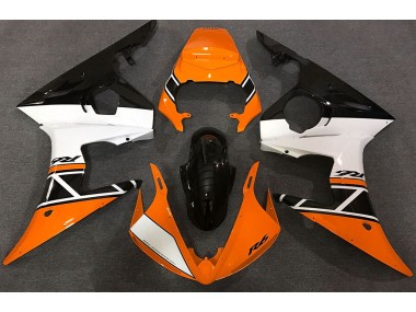 2003-2005 Orange White and Black Yamaha R6 Fairings