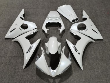 2003-2005 Pearl White Yamaha R6 Fairings