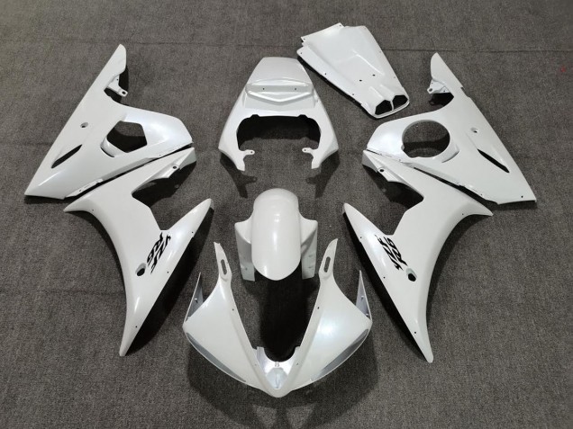 2003-2005 Pearl White Yamaha R6 Fairings 2003-2005 Pearl White Yamaha R6 Fairings