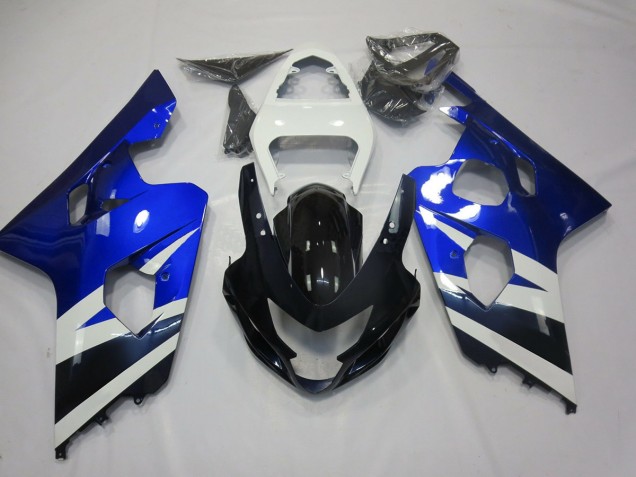 2004-2005 Blue White and Black Suzuki GSXR 600-750 Fairings 2004-2005 Blue White and Black Suzuki GSXR 600-750 Fairings