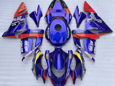 2004-2005 Blue and Red Trickstar Kawasaki ZX10R Fairings
