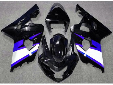 2004-2005 Gloss Black & Blue Suzuki GSXR 600-750 Fairings