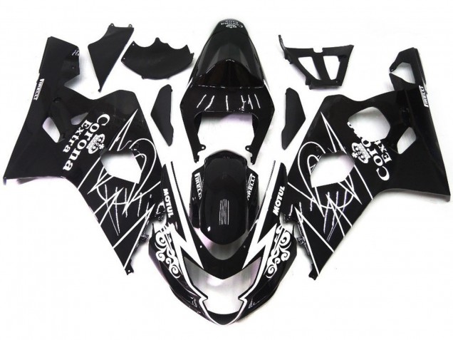 2004-2005 Gloss Black Corona Style Suzuki GSXR 600-750 Fairings 2004-2005 Gloss Black Corona Style Suzuki GSXR 600-750 Fairings