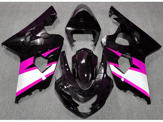 2004-2005 Gloss Black & Pink Suzuki GSXR 600-750 Fairings 2004-2005 Gloss Black & Pink Suzuki GSXR 600-750 Fairings