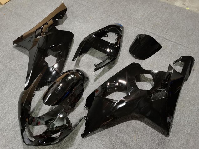 2004-2005 Gloss Black with Blue Decals Suzuki GSXR 600-750 Fairings 2004-2005 Gloss Black with Blue Decals Suzuki GSXR 600-750 Fairings