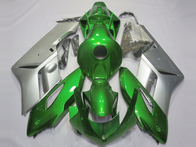 2004-2005 Gloss Green and Silver Honda CBR1000RR Fairings 2004-2005 Gloss Green and Silver Honda CBR1000RR Fairings