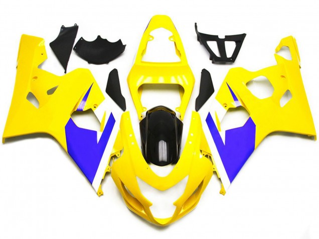 2004-2005 Gloss Yellow and Vibrant Blue Custom Suzuki GSXR 600-750 Fairings 2004-2005 Gloss Yellow and Vibrant Blue Custom Suzuki GSXR 600-750 Fairings