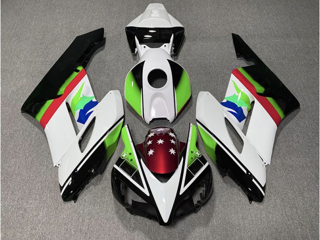 2004-2005 Green and Red Flag Honda CBR1000RR Fairings 2004-2005 Green and Red Flag Honda CBR1000RR Fairings