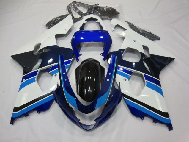 2004-2005 Light Blue White and Black Suzuki GSXR 600-750 Fairings 2004-2005 Light Blue White and Black Suzuki GSXR 600-750 Fairings