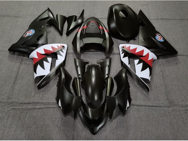 2004-2005 Matte Black Betty Bomber Kawasaki ZX10R Fairings 2004-2005 Matte Black Betty Bomber Kawasaki ZX10R Fairings