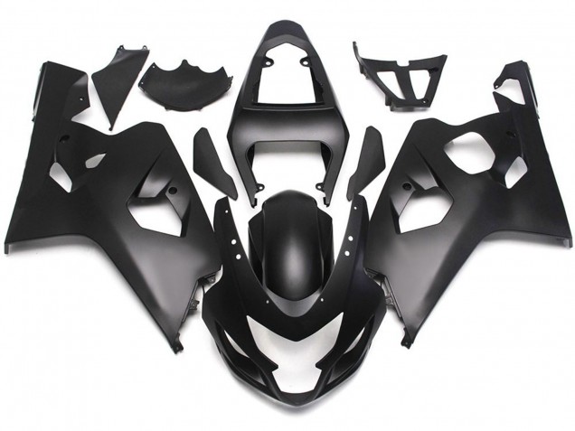 2004-2005 Matte Black Style w Red Decals Suzuki GSXR 600-750 Fairings 2004-2005 Matte Black Style w Red Decals Suzuki GSXR 600-750 Fairings