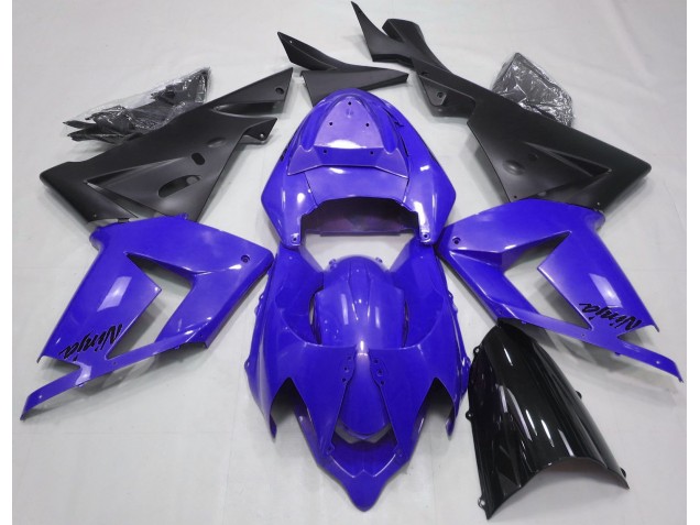 2004-2005 Pearl Blue & Black Kawasaki ZX10R Fairings
