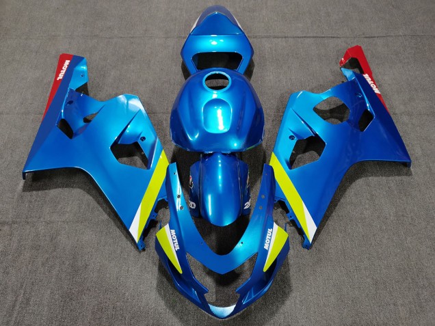 2004-2005 Pearl Blue Yellow Suzuki GSXR 600-750 Fairings 2004-2005 Pearl Blue Yellow Suzuki GSXR 600-750 Fairings