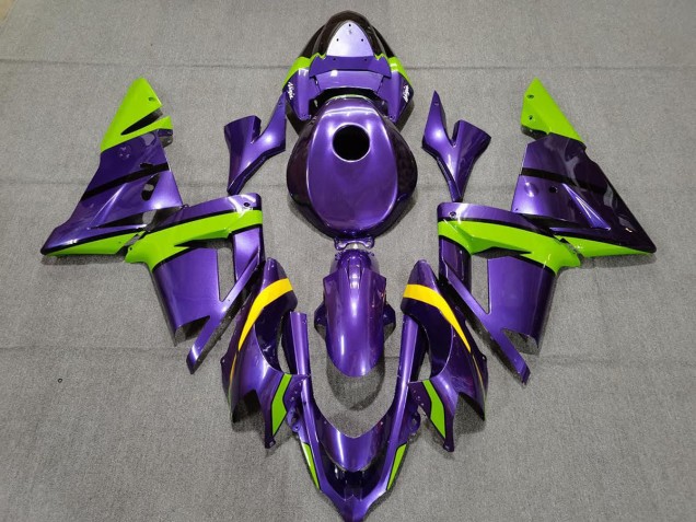 2004-2005 Purple Green and Yellow Kawasaki ZX10R Fairings 2004-2005 Purple Green and Yellow Kawasaki ZX10R Fairings