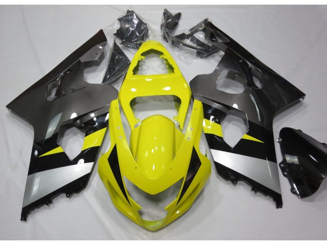 2004-2005 Yellow and Grey Suzuki GSXR 600-750 Fairings 2004-2005 Yellow and Grey Suzuki GSXR 600-750 Fairings