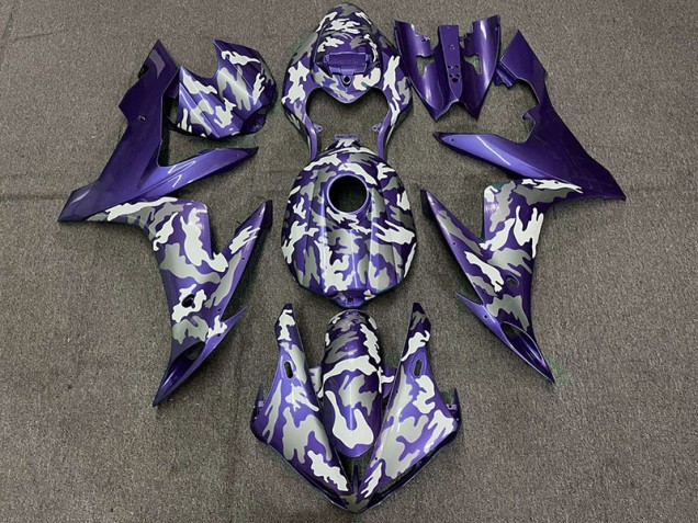 2004-2006 Dark Purple Camo Yamaha R1 Fairings 2004-2006 Dark Purple Camo Yamaha R1 Fairings