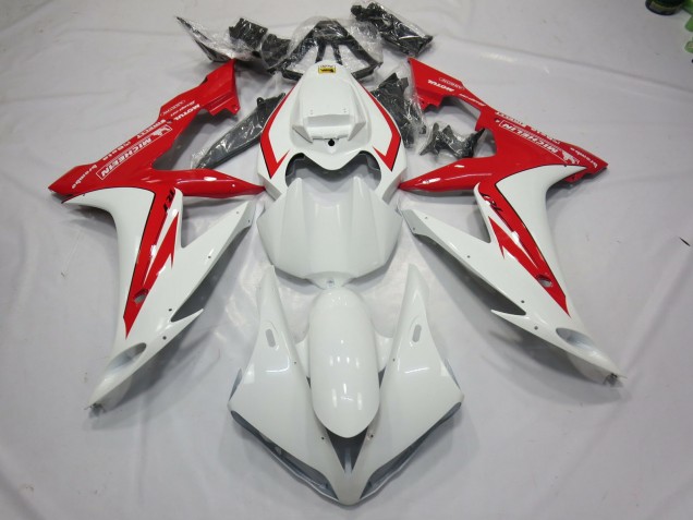 2004-2006 White and Red Style Yamaha R1 Fairings