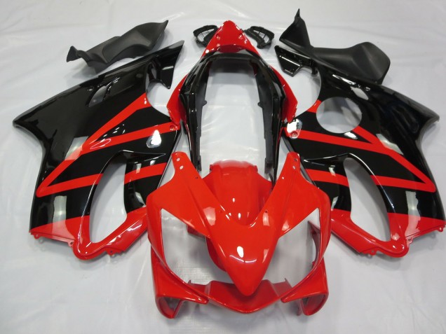 2004-2007 Gloss Black and Red Honda CBR600 F4i Fairings