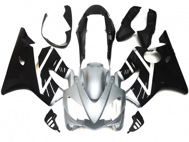 2004-2007 Silver Grey and Black Gloss Honda CBR600 F4i Fairings