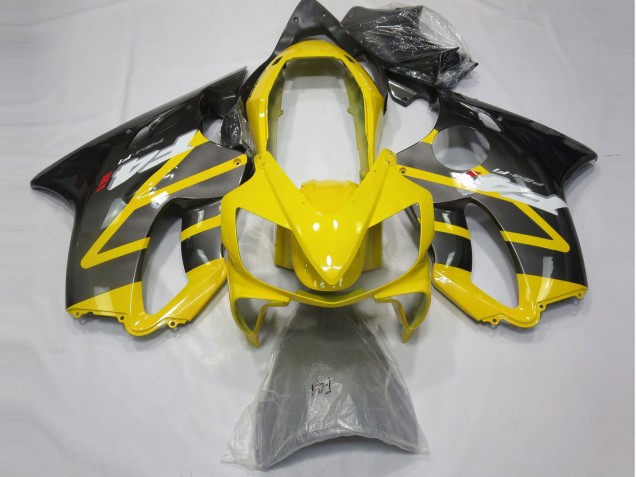 2004-2007 Yellow and Silver Honda CBR600 F4i Fairings